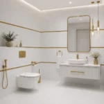 سرامیک خاک سفید برند مریم- راشين براق (سایز 90×30)